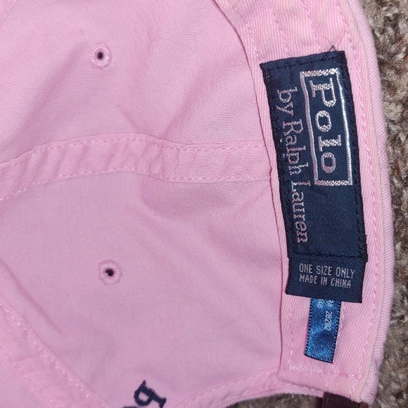 Polo Ralph Lauren Baseball Cap Pink Embroidered Logo - Picture 10 of 11